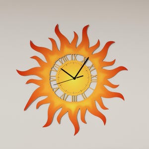 Vintage sun wall clock - Etsy 日本