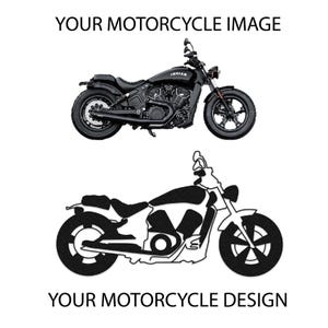 Custom Your Motorcycle Metal Decor, Personalized Motorcycle Metal Art,  Minimalist Art, Gift for Father, Gift for Husband, Christmas Gift