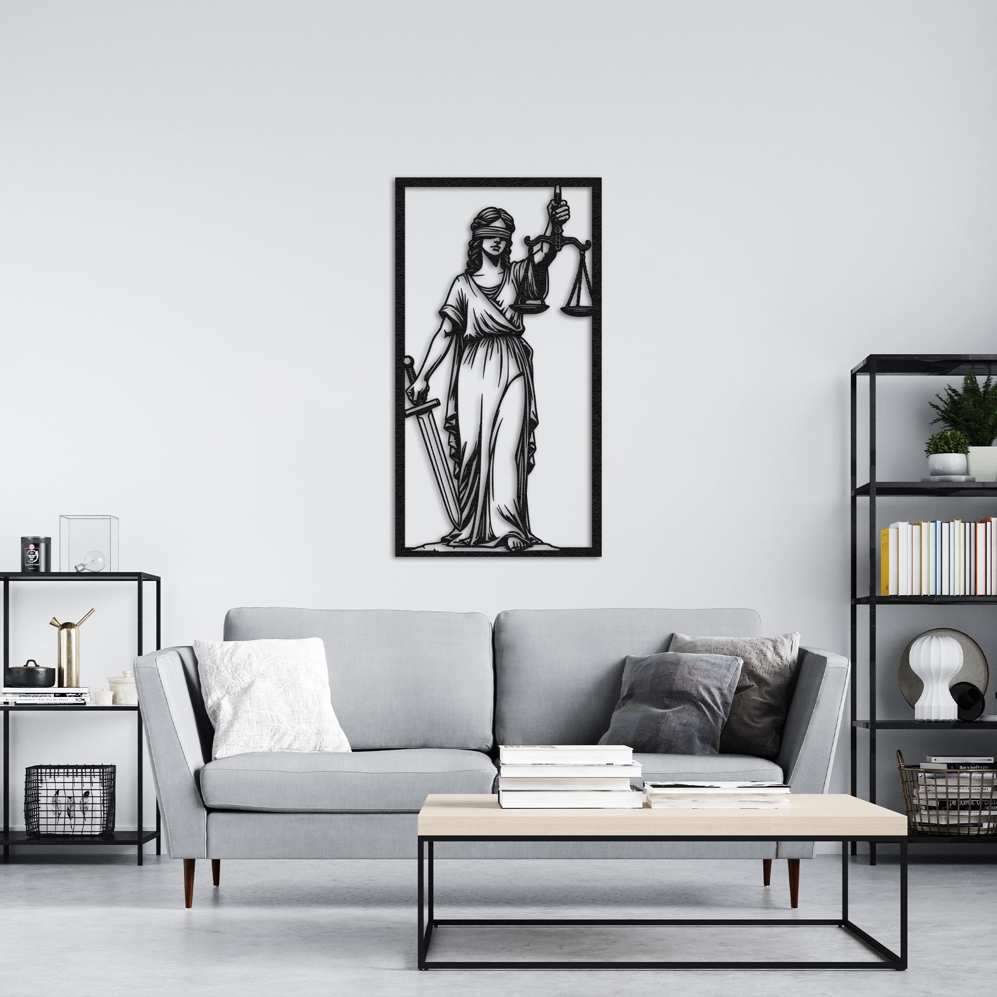 Themis Metal Wall Art: Lady Justice, Lawyer Office Decor - Etsy