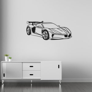 車のメタル装飾をカスタマイズ、パーソナライズされた車のメタルアート、車の影の壁サイン、ミニマリストアート、お父さんへの贈り物、夫への贈り物、クリスマス