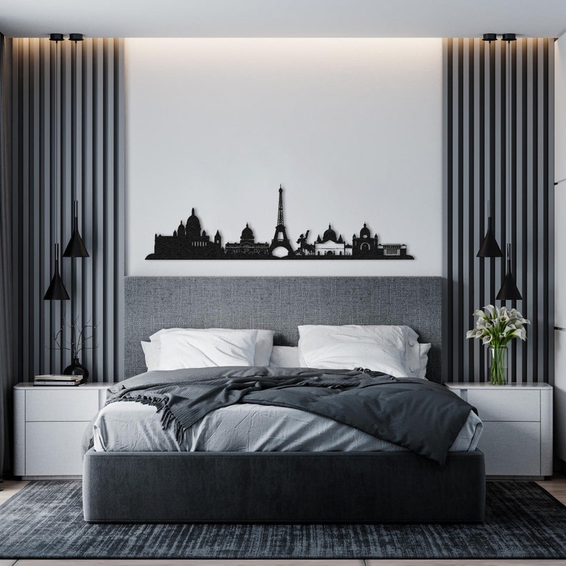 paris silhouette,
metal wall decor,
city silhouette,
wall sign,
eiffel tower,
home office art,
home and living,
birthday gift,
gift for voyager,
christmas gift,
bedroom wall sign,
aesthetic design,
city skylines,