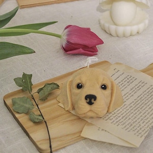 Goldene Labrador Kerze - Ornament Kerze