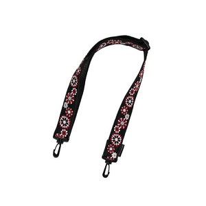 Red, White and Grey Flowers Bag Strap