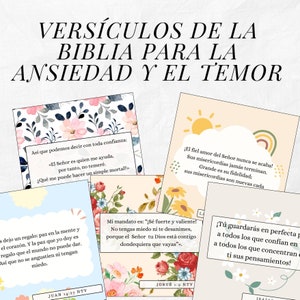 20 cartões com versículos bíblicos em espanhol para imprimir para combater a ansiedade e o medo