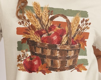 Apple Picking Shirt for Women: Cute Fall Graphic Tee, Autumn Orchard T-Shirt, Cottagecore Harvest Top, Farmers Market Outfit, Teacher Gift