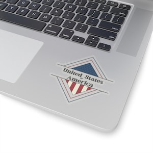 Vintage Style United States of America Sticker | Transparent Vinyl Decal
