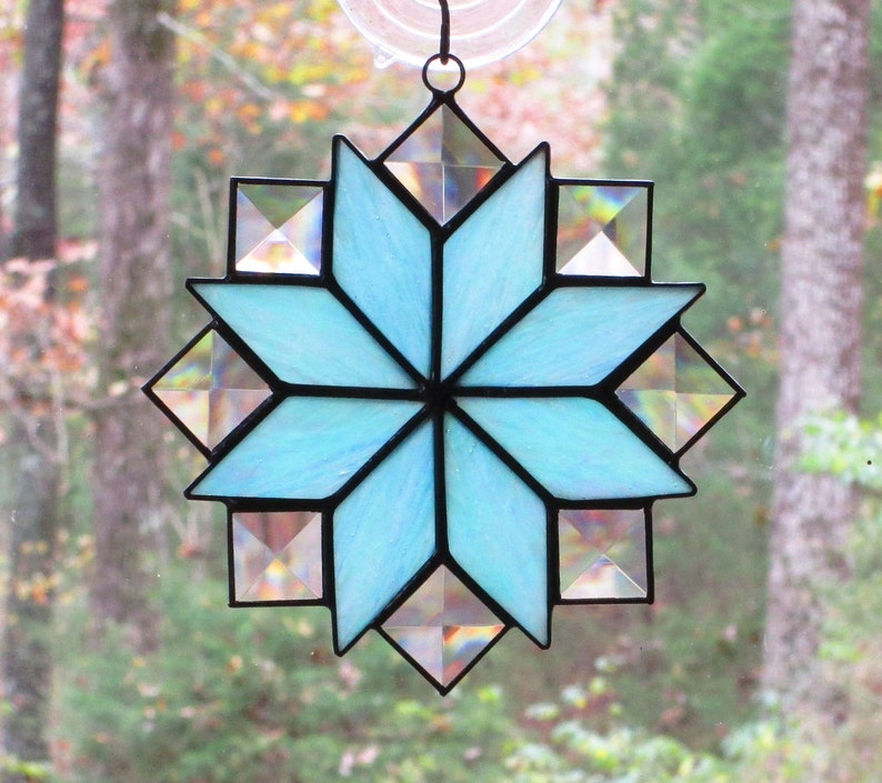 Stained Glass Suncatcher Quilt Pattern 8 Point Star In Image 0