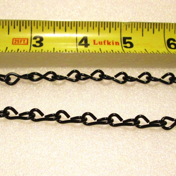 Black Jack Chain(2'to10'Option) - #14G Holds up to 12 Pounds - Great for Hanging Stained Glass Panels, etc. - 2' to 10' Length Option!!