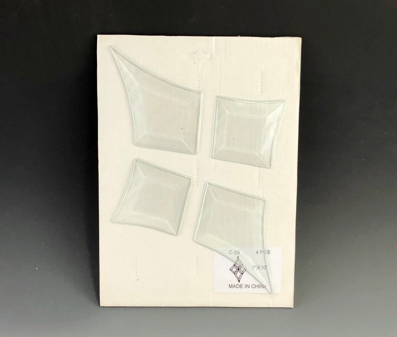 C 59-7 x 10 Beveled Glass Concave Diamond Cluster