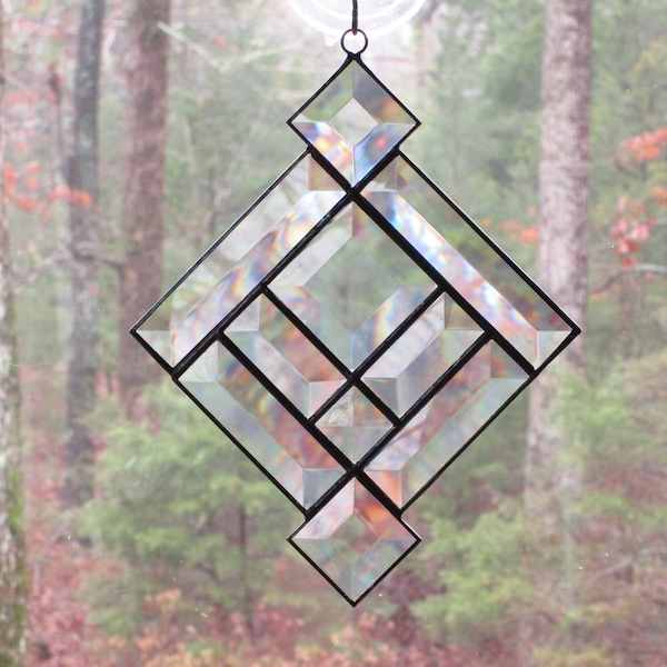 Stained Glass Beveled Suncatcher Southwest Prairie Design