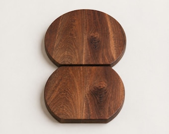 Op maat gemaakte walnotenhouten tafelbladen die bij elkaar passen - op maat gesneden ronde tafelbladen