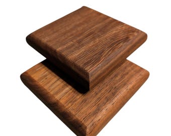 Handmade Katalox Wood Coaster: Exotic Hardwood Drink Coaster