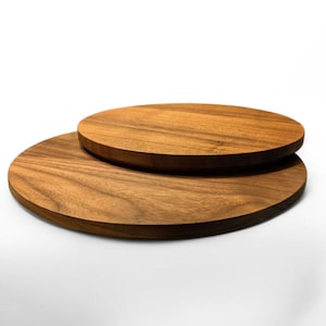 Custom Round Walnut Table Top: Solid Wood End Table