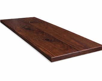 Dessus de table fait main en noyer : rectangle en bois massif aux dimensions personnalisées