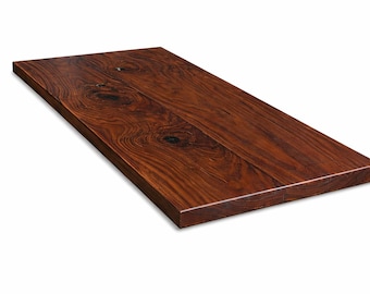 Dessus de table en noyer fait main : bois massif rectangulaire personnalisé