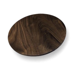 Custom Round Walnut Table Top: Solid Wood End Table