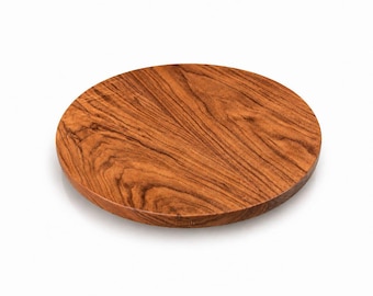 Custom Round Walnut Table Top: Solid Wood, Natural Grain