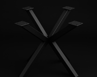 custom modern style metal black spider type base - customizable metal black base - modern metal black table base - dining table base