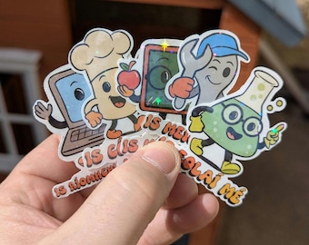 Irish Language Sticker Pack 2 - "ls Mé" Affirmations (Meicneoir, Cócaire, Múinteoir, Ríomhchláraitheoir, Eolaí)