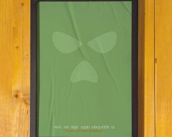 Irish Proverb Print: Mol an Óige - Gaeilge Wall Art