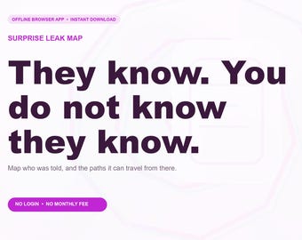 Surprise Leak Map Offline Browser App, Surprise Information Map, Digital Download, No Subscription
