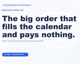 Wholesale MOQ Lab Offline Browser App, Wholesale Tier Lab, Digital Download, No Subscription