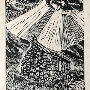 The Bothy- Original Linocut Print