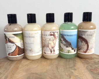 Shower Gel: Coconut Milk |Goat Milk Body Wash| softening | Moisturizing | Honey+ Aloe