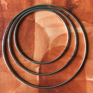 wreath hoop supply macramé hoops 8cm 10cm 12cm 1 piece round hoop dreamcatcher wall hanging ring stainless steel image 4