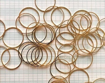 golden rings | gold link |  25mm gold hoop finding |  hoops connectors 25 mm   | choose your quantity | jewelry making supply | portland