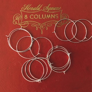 medium silver hoops 35mm | earwires | choose your quantity | simple hoop earrings | platinum finish earring wire | beading earrings diy