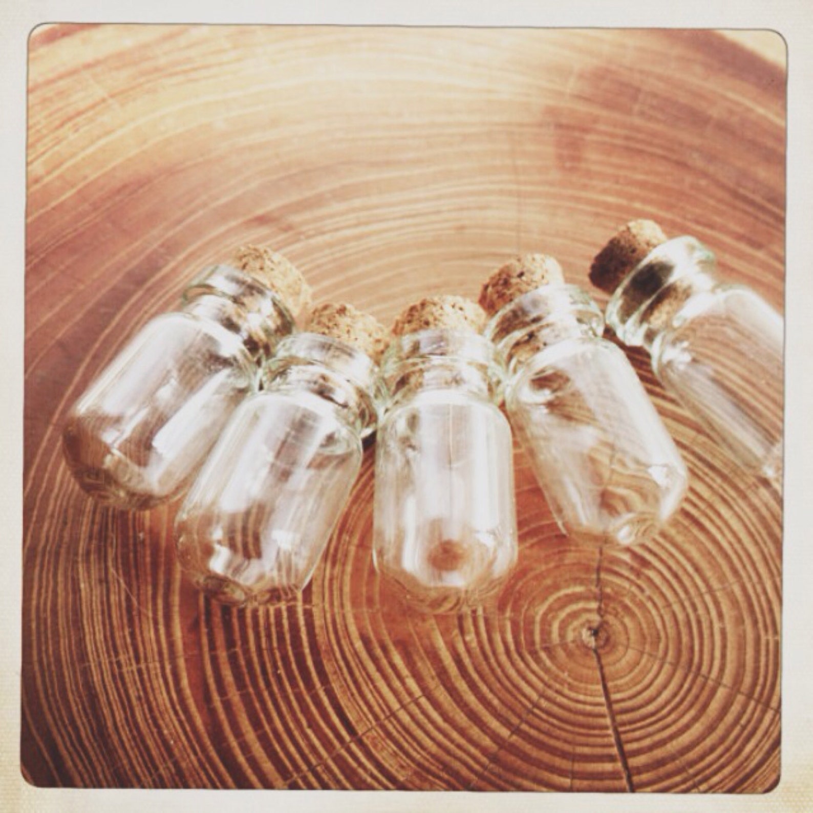 Tiny glass bottles with cork 10 destash size B Etsy