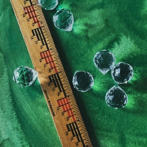 crystal suncatcher pendant | faceted glass prism bead | large glass bead light catcher  | 1 piece | window decoration hanging springtime