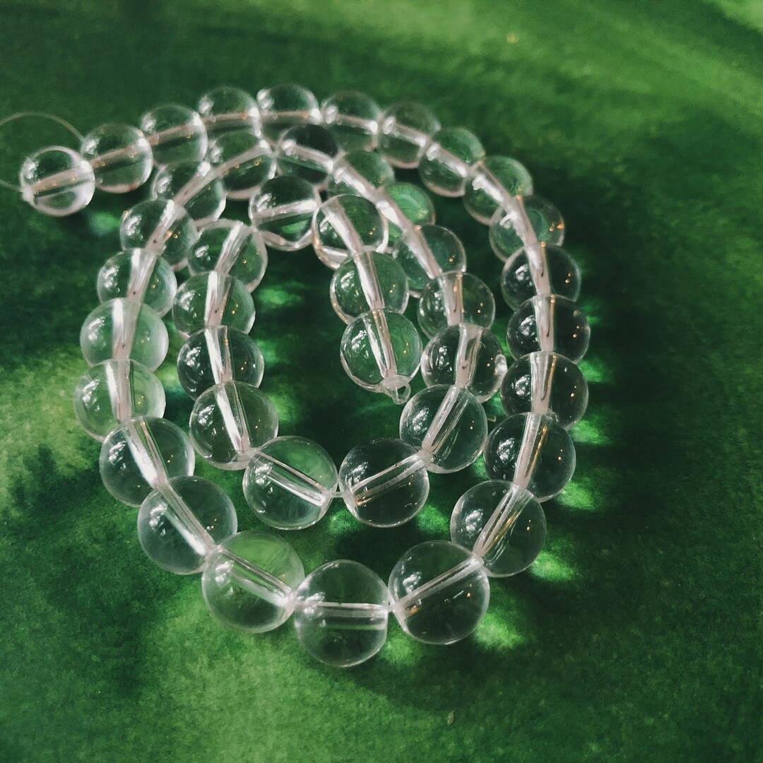 Round Glass Beads 10mm Clear Glass Beads 10mm Round Full Strand 15 40