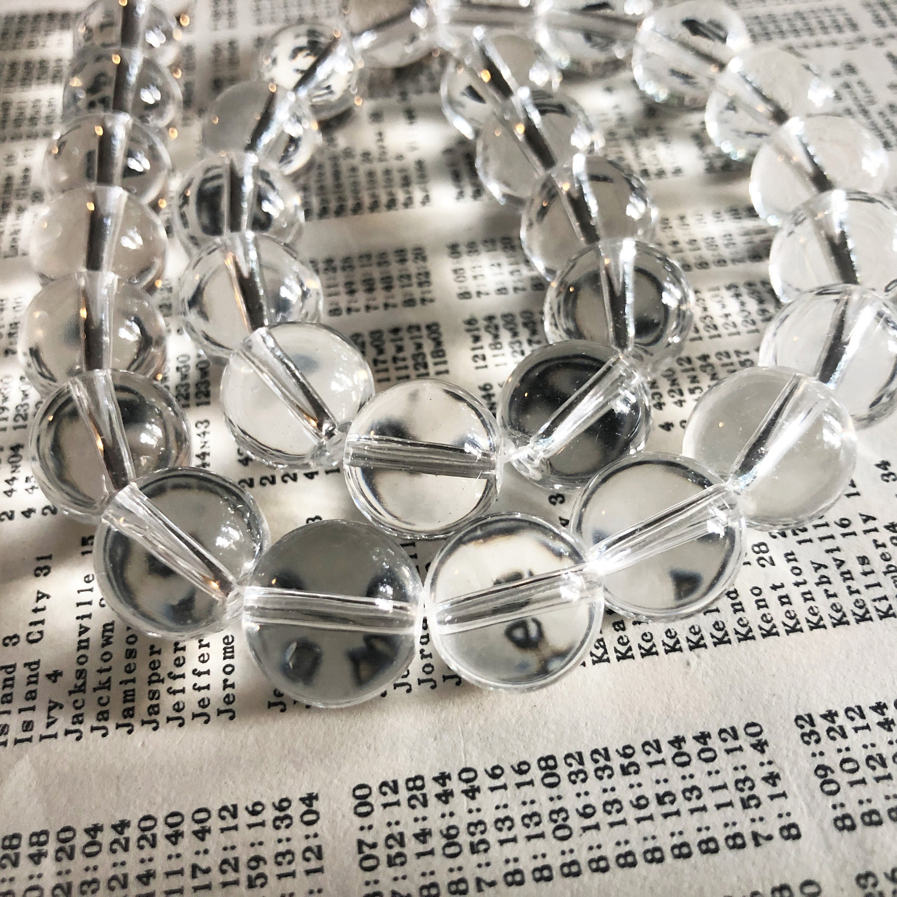 Round glass beads clear glass beads 12mm round full Etsy