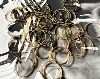 golden rings | gold link |  20mm gold links |  hoops connectors 20 mm  | choose your quantity