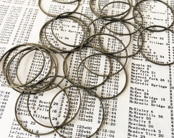brass rings connectors 30mm | antique bronze link |  30mm brass links |  hoops connectors 30 mm   | select your quantity