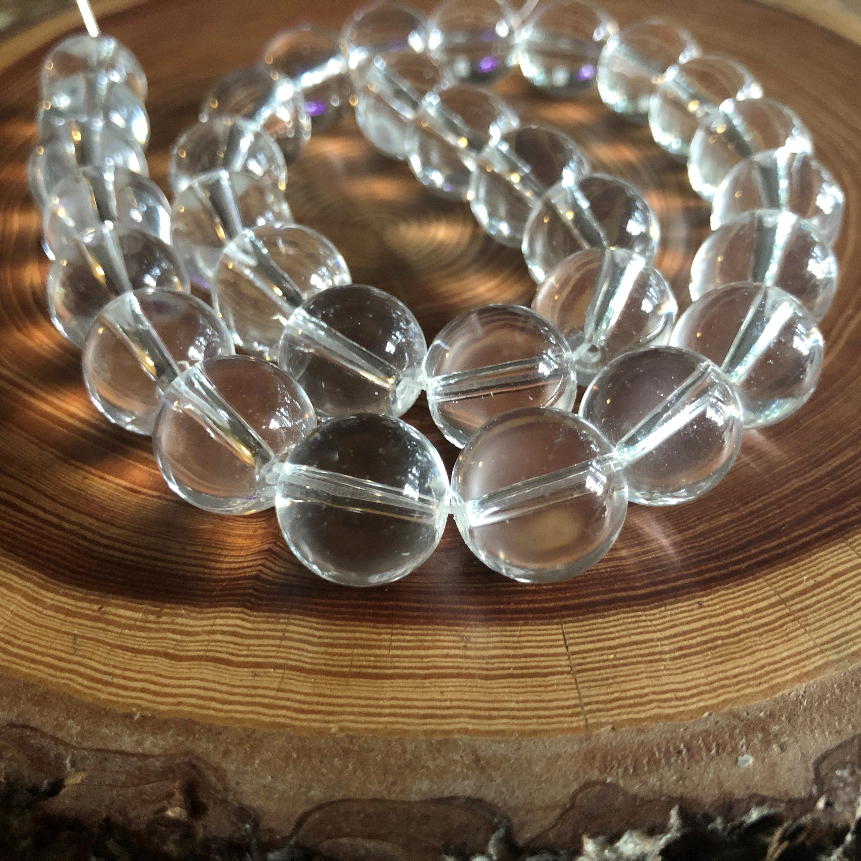 Round glass beads clear glass beads 12mm round full Etsy