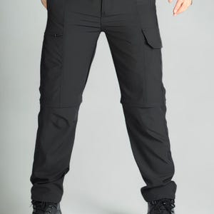 Convertible Tactical Pants Black (lightweight Fabric)