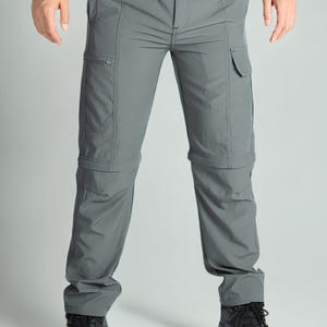 Convertible Tactical Pants Grey Lightweight Fabric)