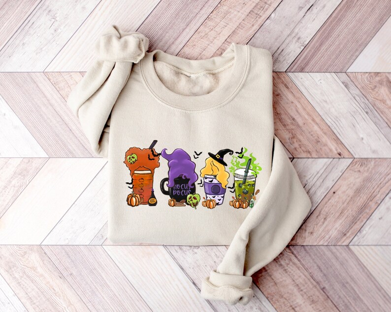Hocus Pocus Coffee Cups Shirt,Halloween Scary Tee,Halloween Gifts,Halloween Witch Tee,Coffee Fall Shirt,Spooky,Coffee Hoodie,Pumpkin Spice