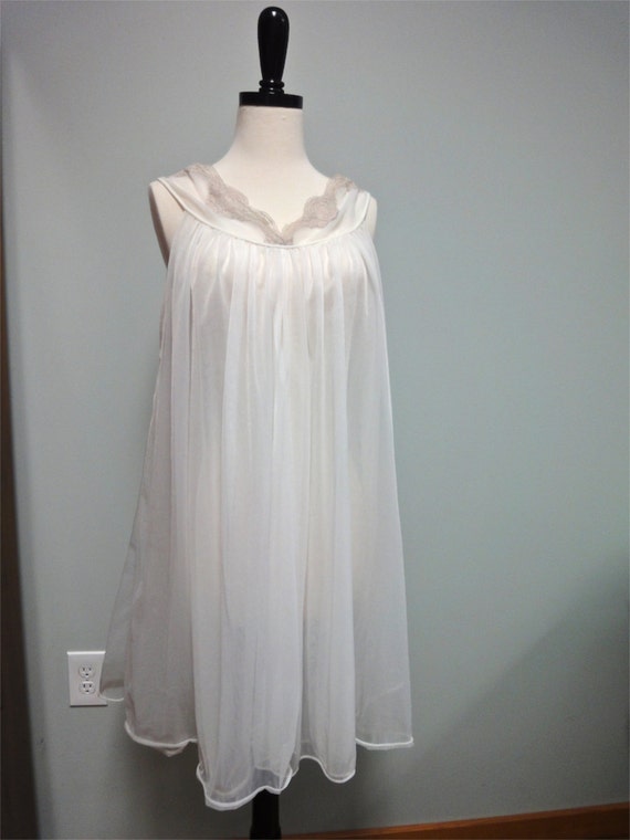 1950s Double Chiffon Peignoir Set, Jenelle of Cal… - image 3