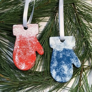 Mitten Cat Ornament Enameled Available in Two Colors image 4