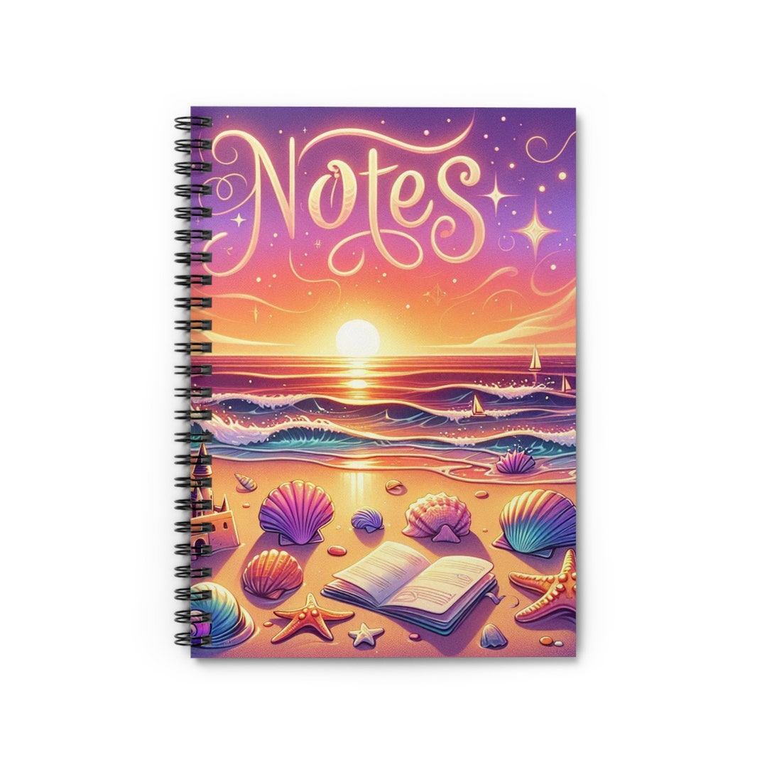 Sunset Beach Ladies Notes Spiral Notebook Ruled Line - Etsy