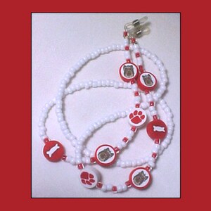 Yorkshire Terrier DOG LOVERS Fimo Polymer Clay Bead Eyeglass Chain