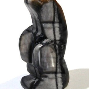 STANDING BEAR Focal Pendant Fetish Animal Totem drilled Your Choice Picasso jasper