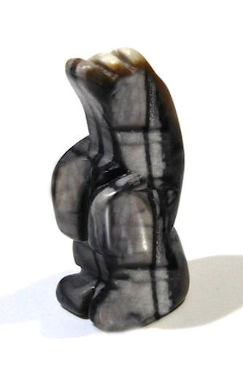 STANDING BEAR Focal Pendant Fetish Animal Totem drilled Your Choice Picasso jasper