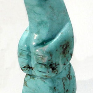 STANDING BEAR Focal Pendant Fetish Animal Totem drilled Your Choice Turquoise Magnesite