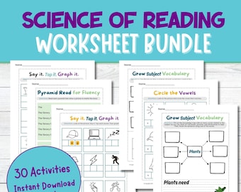 K-2 Phonics Science of Reading Bundle | No-Prep-Lernen