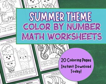 K-2nd Grade Summer Color by Number | Creative Projects